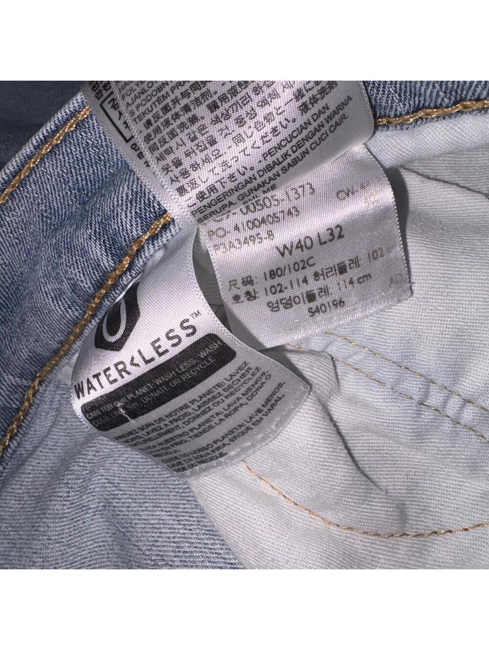 Levi's 505 Men’s 40 x 32 Straight Relaxed Light Wash Denim Jeans Work Or Casual - Picture 4 of 7